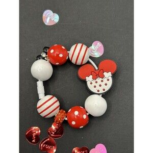 Cup Charm For Tumbler Handle Cartoon Red & White Polka Dot Character Beaded